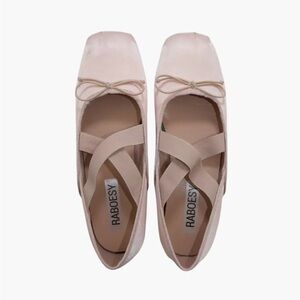 Raboesy Women's Pink Ballet Flats